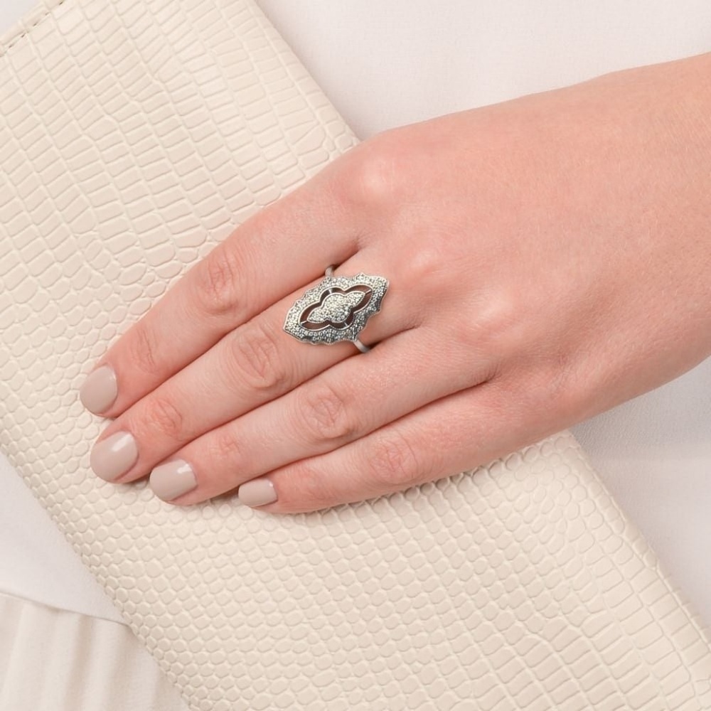 Pandora Sparkling Lace Ring SZ 6 RARE #190917CZ - Picture 6 of 7